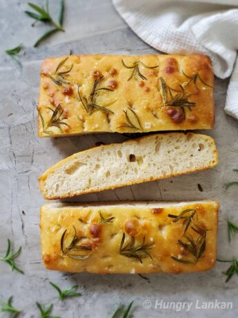 sourdough focaccia with rosemary and sea salt