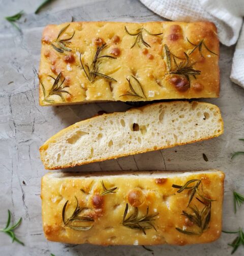 sourdough focaccia with rosemary and sea salt