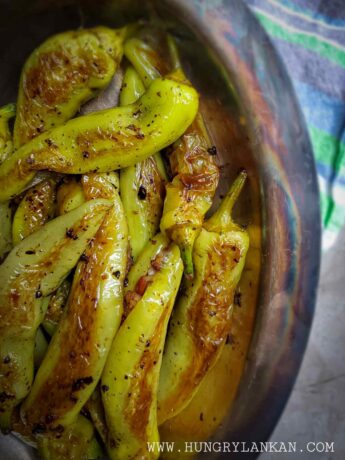 Grilled stuffed banana peppers