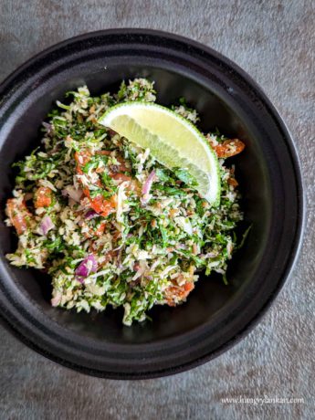 Sri Lankan gotukola sambol/ coconut salad