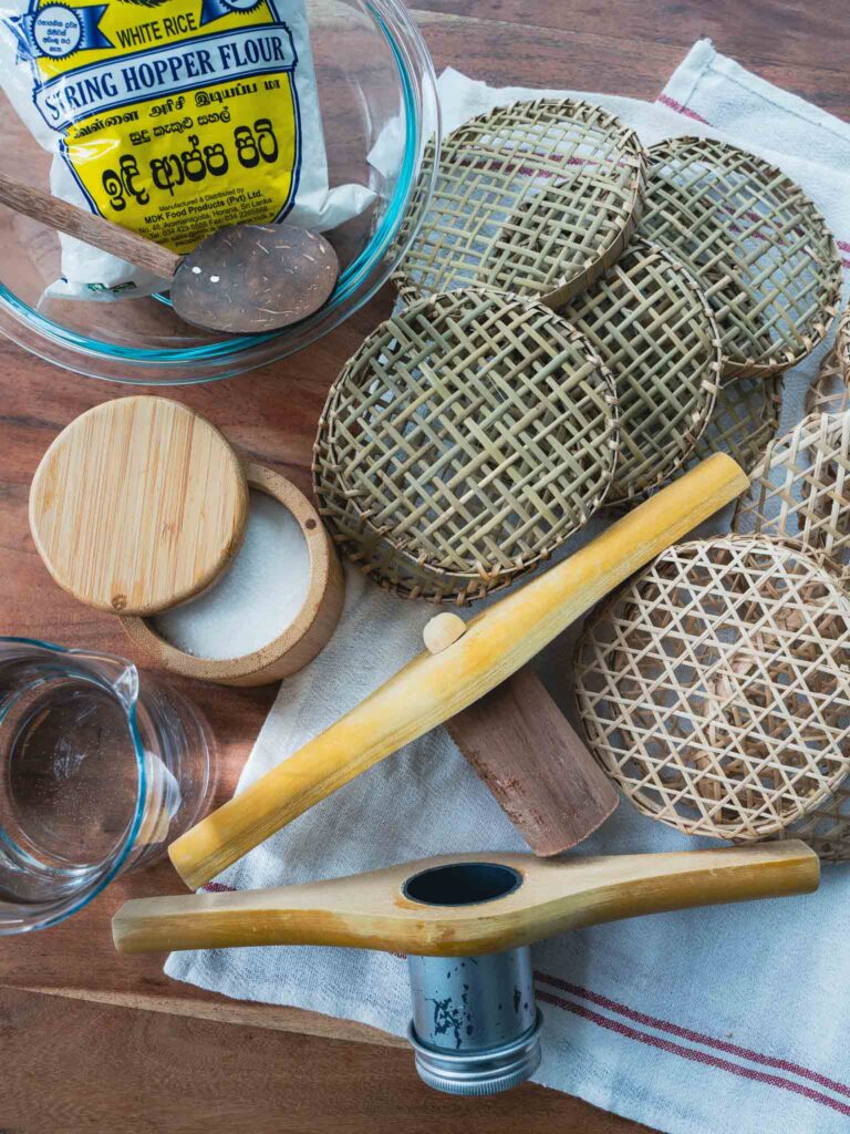 Sri Lankan string hoppers, Idiappa, Idiyappam, nool puttu