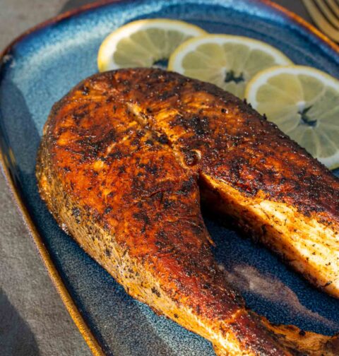 Pan Seared Salmon steak