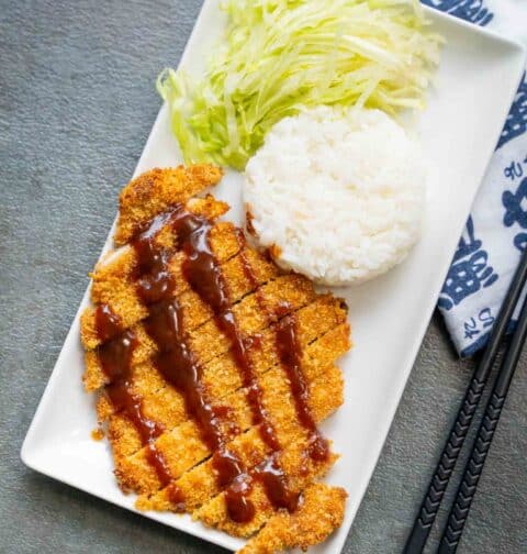 Pork Katsu with sauce in Air Fryer