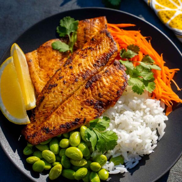 Pan fried flounder fillets