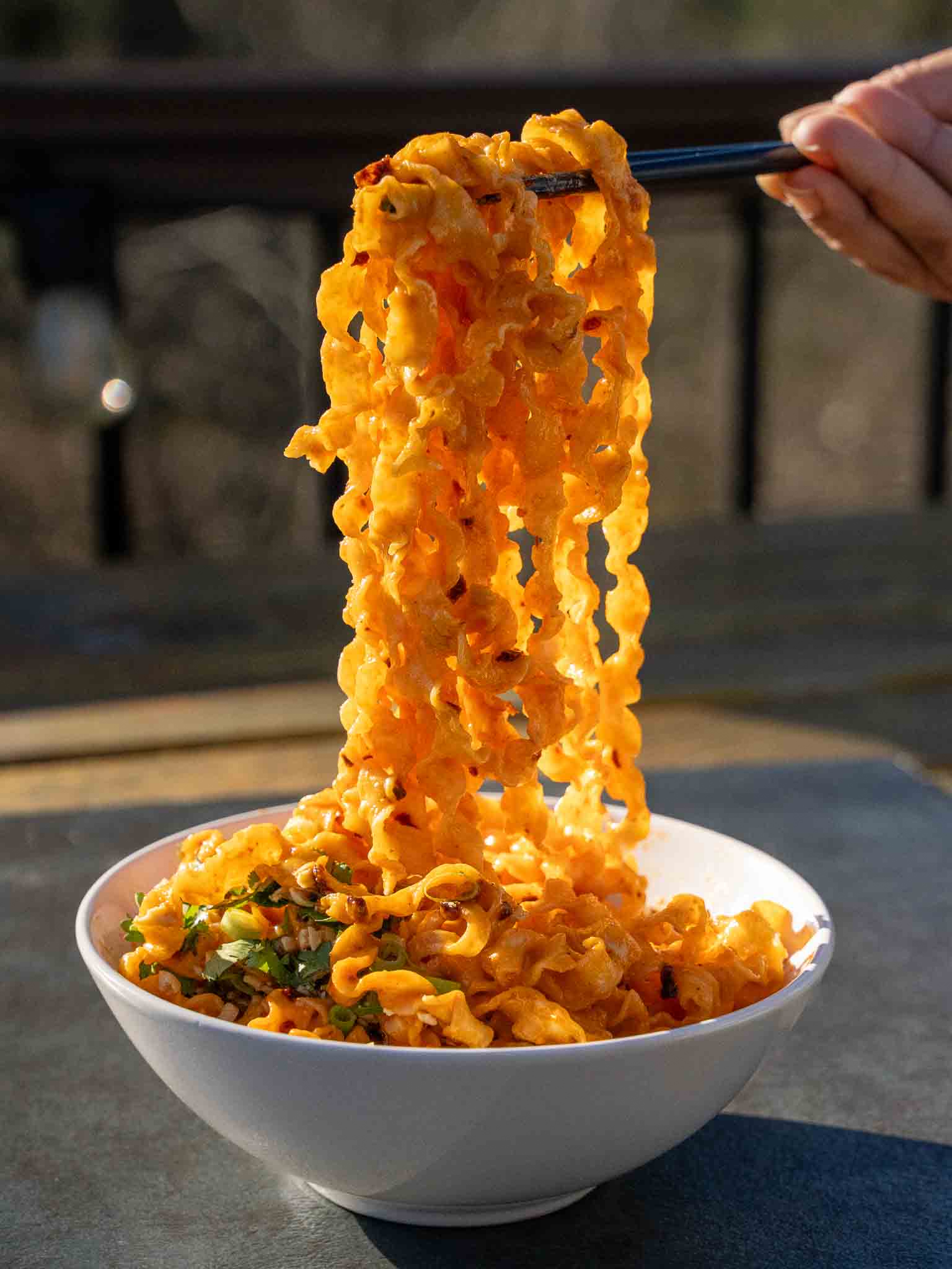 Peanut butter chili oil noodles